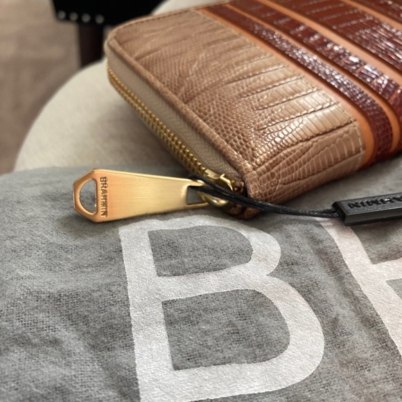 SOLD!✨SALE✨NEW✨BRAHMIN SET✨VIVIAN RARE TRI-LEATHER BAG & MATCHING BRAHMIN WALLET - Picture 11 of 16